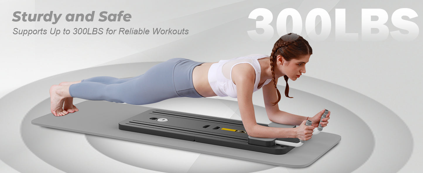 5 in 1 pilates board push up LED display Automatic Rebound Multi Pilates Reformer Set folding Fitness Exercise Equipment