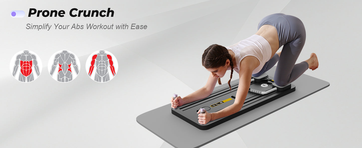 5 in 1 pilates board push up LED display Automatic Rebound Multi Pilates Reformer Set folding Fitness Exercise Equipment