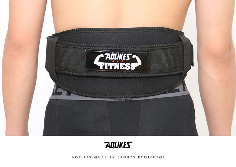 AOLIKES Gym Weightlifting Belt Adjustable Waist Back Support Squat Dumbbell Barbell Deadlifts Training Fitness