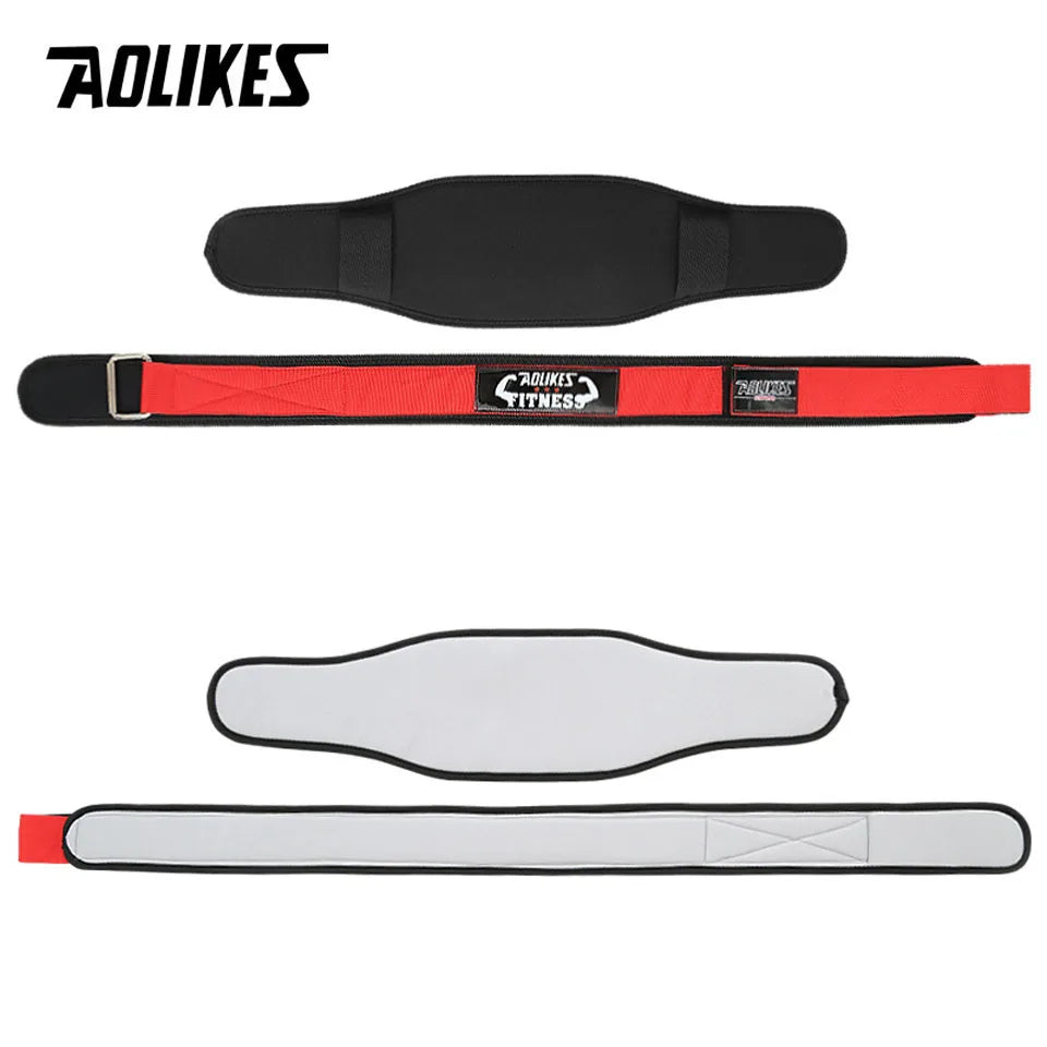 AOLIKES Gym Weightlifting Belt Adjustable Waist Back Support Squat Dumbbell Barbell Deadlifts Training Fitness