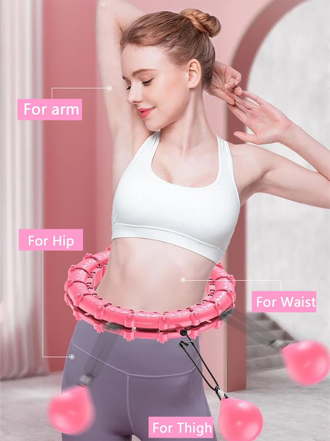 Adjustable Sport Hoops Abdominal Thin Waist Exercise Detachable Massage Hoops Fitness Equipment Gym Home Training Weight Loss