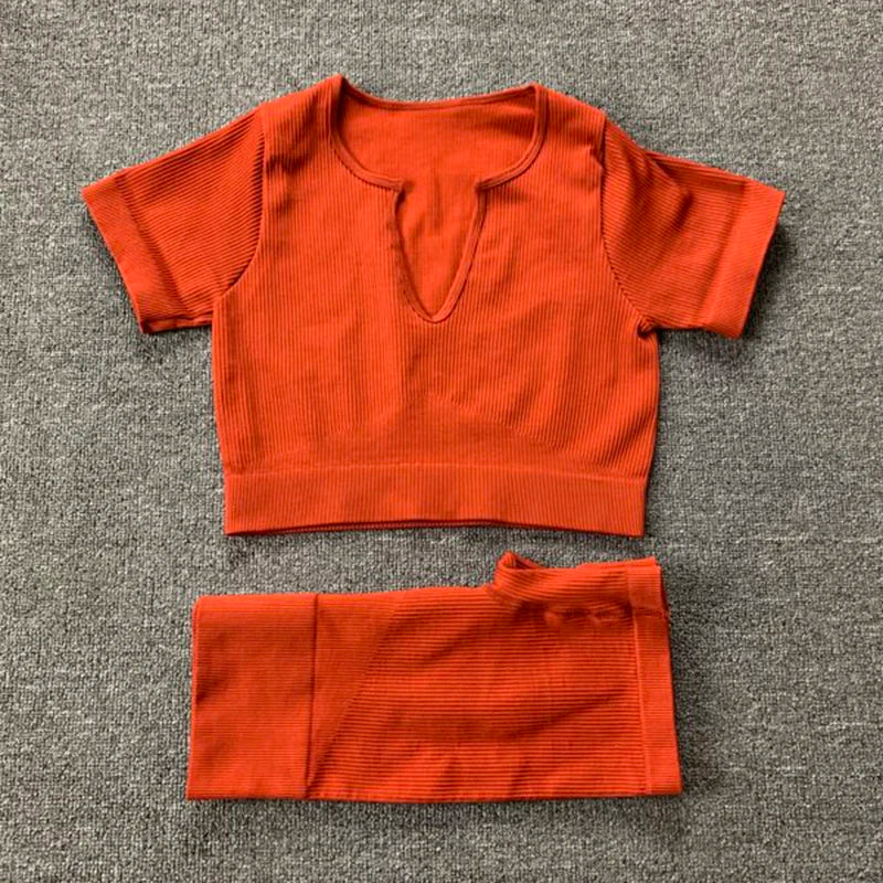 Seamless Sport Suit Yoga Suit Fitness Gym Clothes Women Gym Crop Top Yoga Shirts Bra Leggings Shorts Sportsuit Workout Outfit