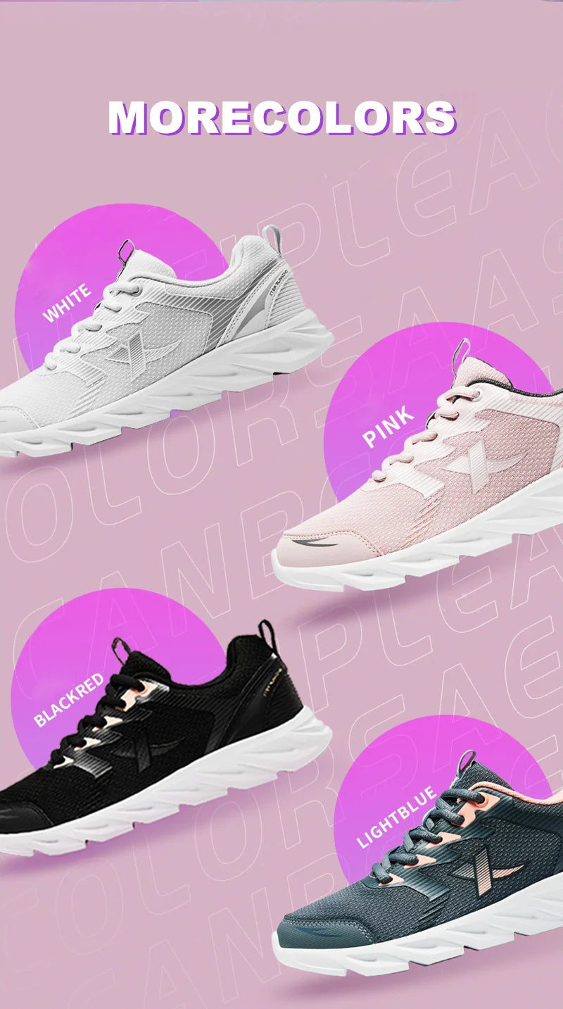 Xtep Women Running Shoes 2023 New Fashion Lightweight Sneakers For Women Breathable Cushioning Sports Shoes Female 879318110073