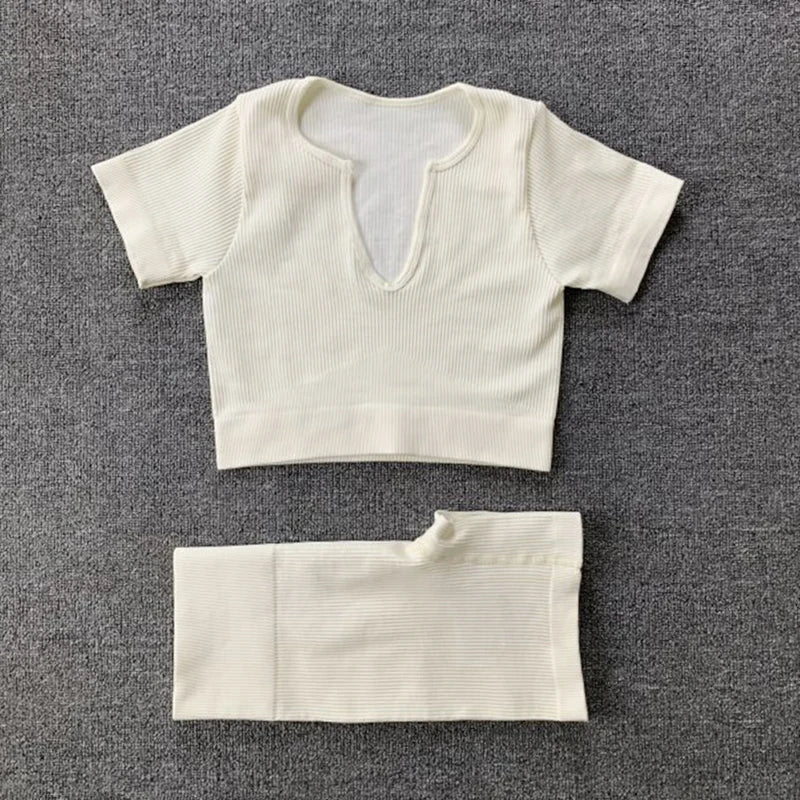 Seamless Sport Suit Yoga Suit Fitness Gym Clothes Women Gym Crop Top Yoga Shirts Bra Leggings Shorts Sportsuit Workout Outfit