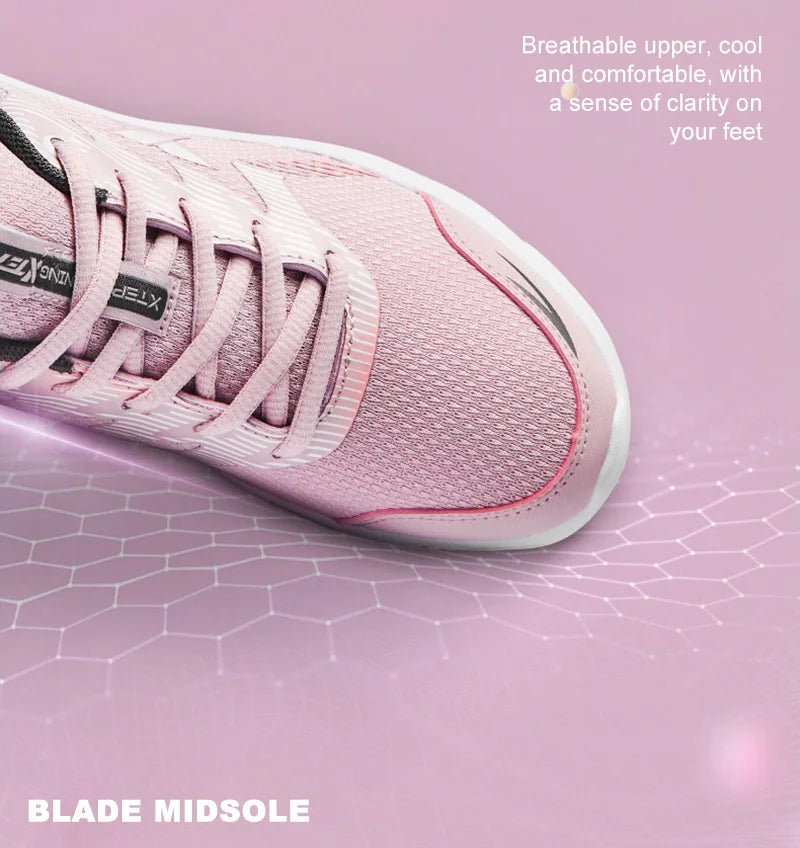 Xtep Women Running Shoes 2023 New Fashion Lightweight Sneakers For Women Breathable Cushioning Sports Shoes Female 879318110073