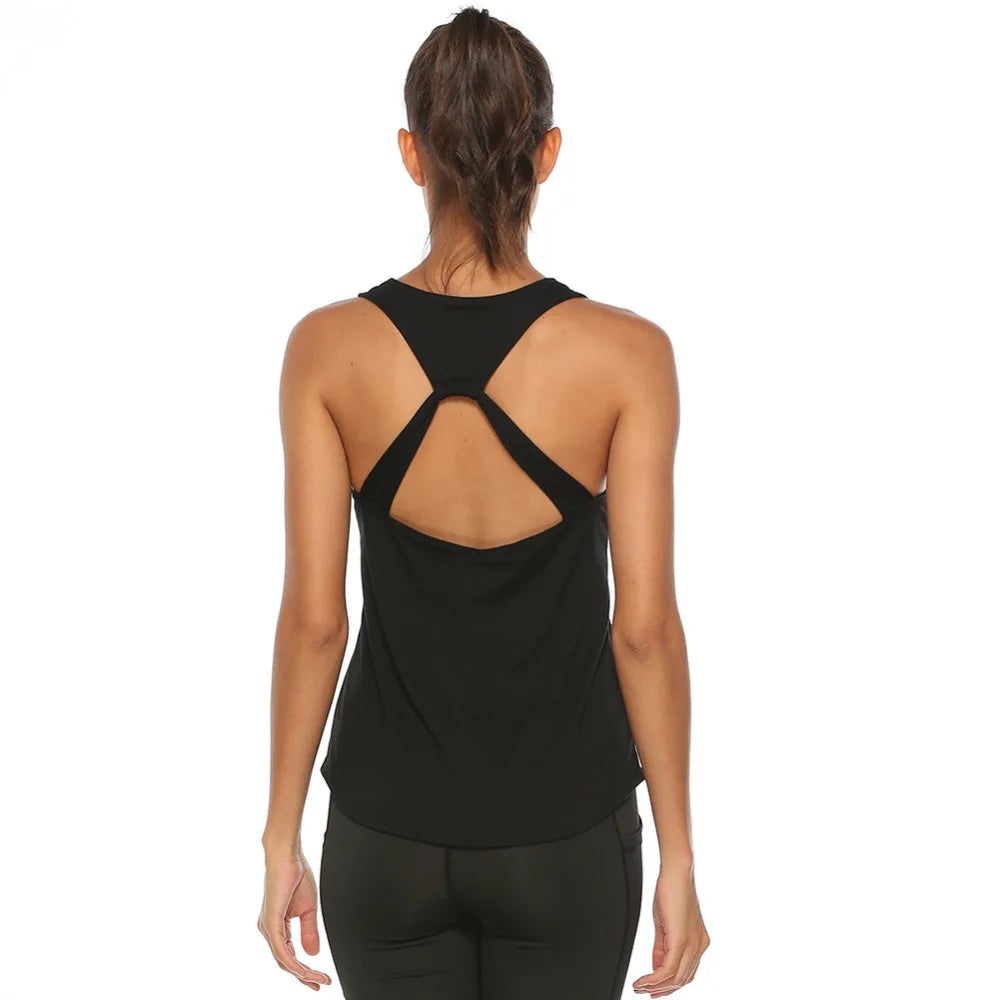 Sexy Backless Yoga Tank Tops For Women Sleeveless Sport Fitness T Shirt Workout Yoga Shirts Quick Dry Athletic Running Vest Lady