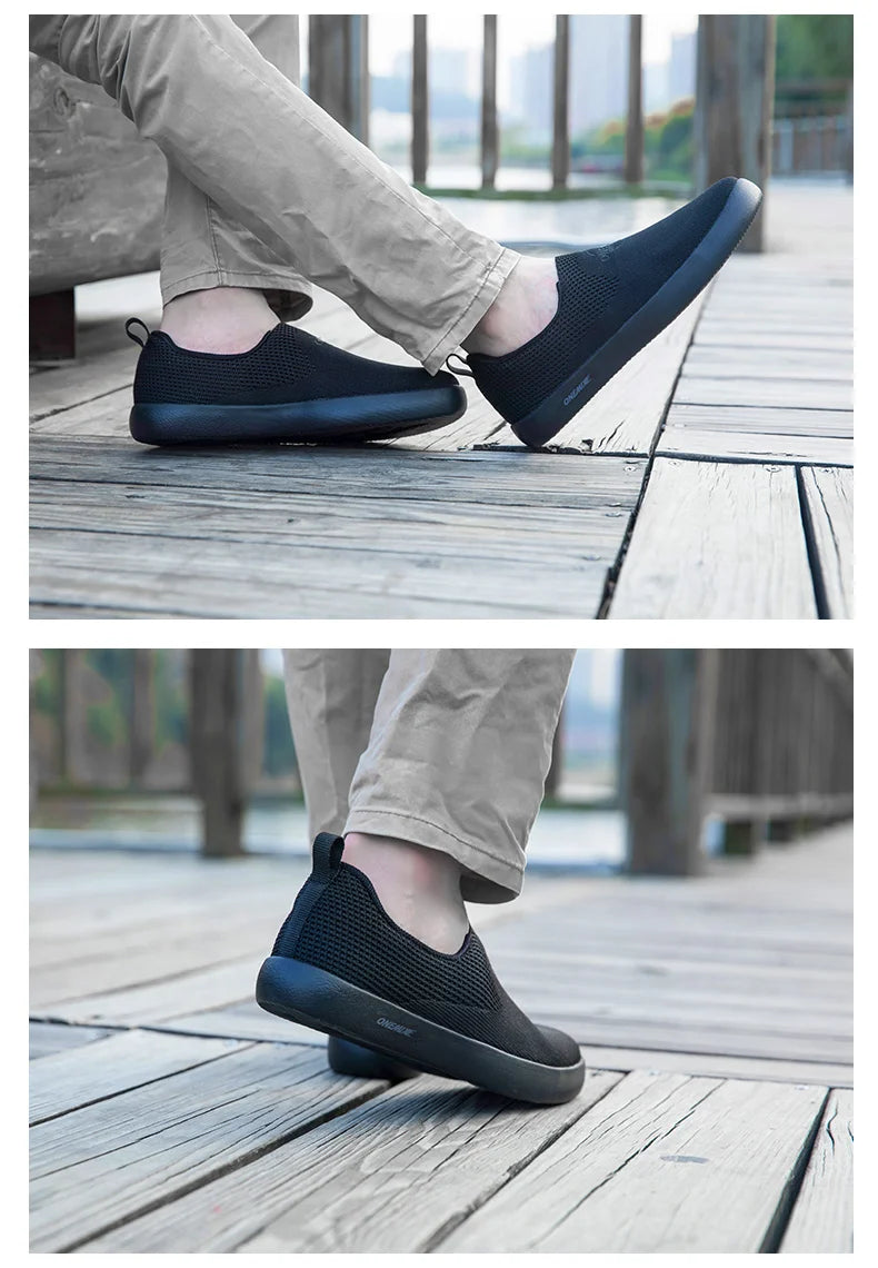 ONEMIX 2024 Women Sneakers Breathable Mesh Men's Street Footwear Lightweight Office Slip-On Sneaker For Outdoor Walking Shoes