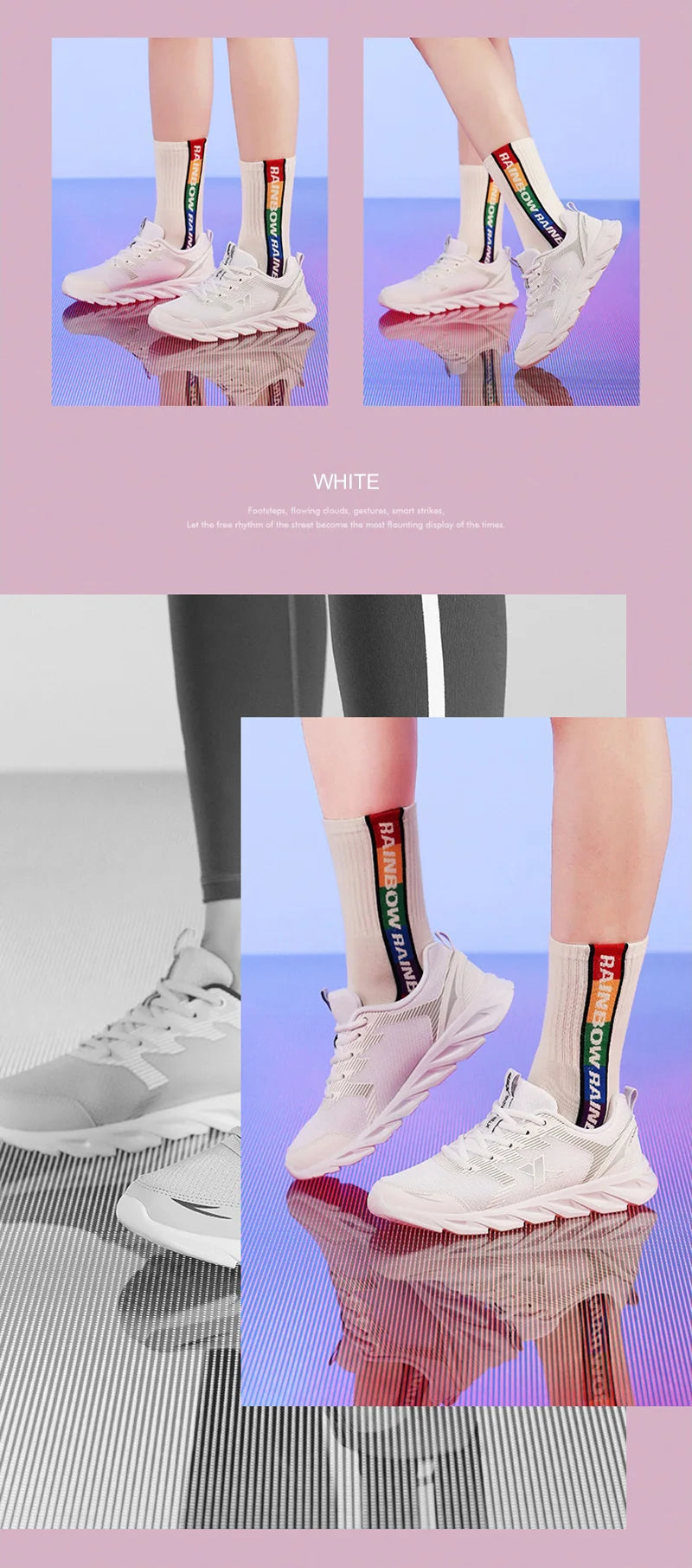 Xtep Women Running Shoes 2023 New Fashion Lightweight Sneakers For Women Breathable Cushioning Sports Shoes Female 879318110073