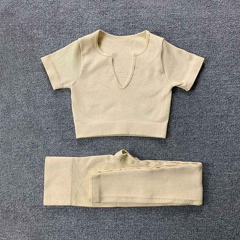 Seamless Sport Suit Yoga Suit Fitness Gym Clothes Women Gym Crop Top Yoga Shirts Bra Leggings Shorts Sportsuit Workout Outfit