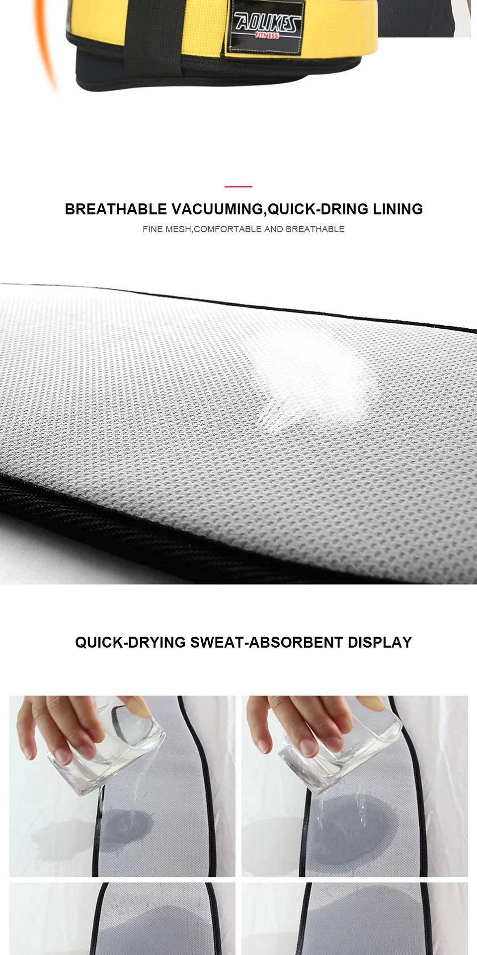 AOLIKES Gym Weightlifting Belt Adjustable Waist Back Support Squat Dumbbell Barbell Deadlifts Training Fitness