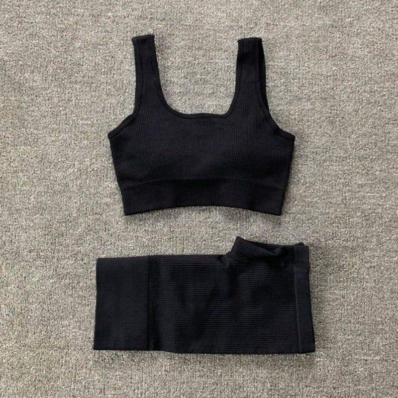 Seamless Sport Suit Yoga Suit Fitness Gym Clothes Women Gym Crop Top Yoga Shirts Bra Leggings Shorts Sportsuit Workout Outfit