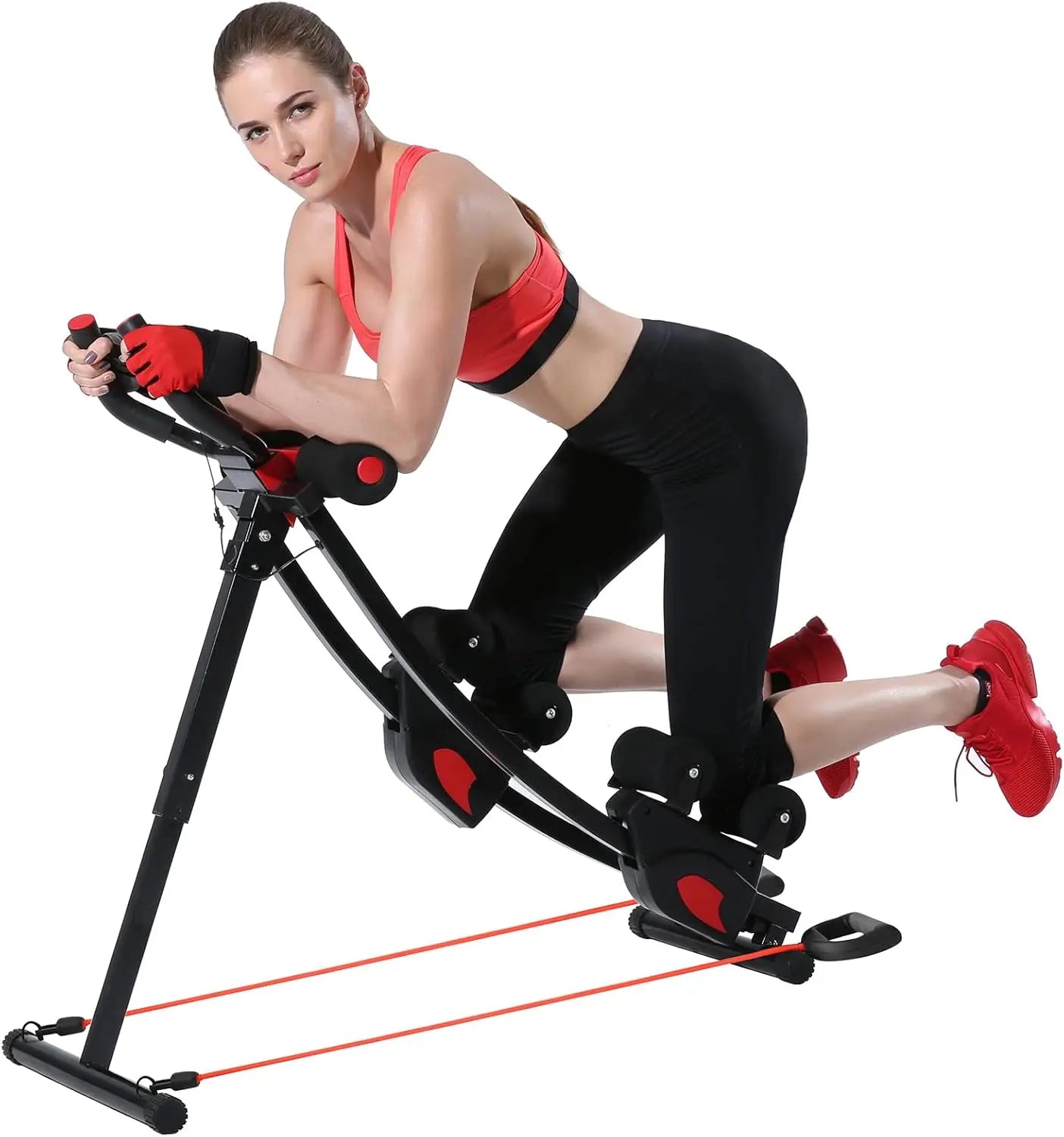 Ab Machine Whole Body Workout for Home Gym,Foldable Abdominal Exercise Fitness Equipment for Women