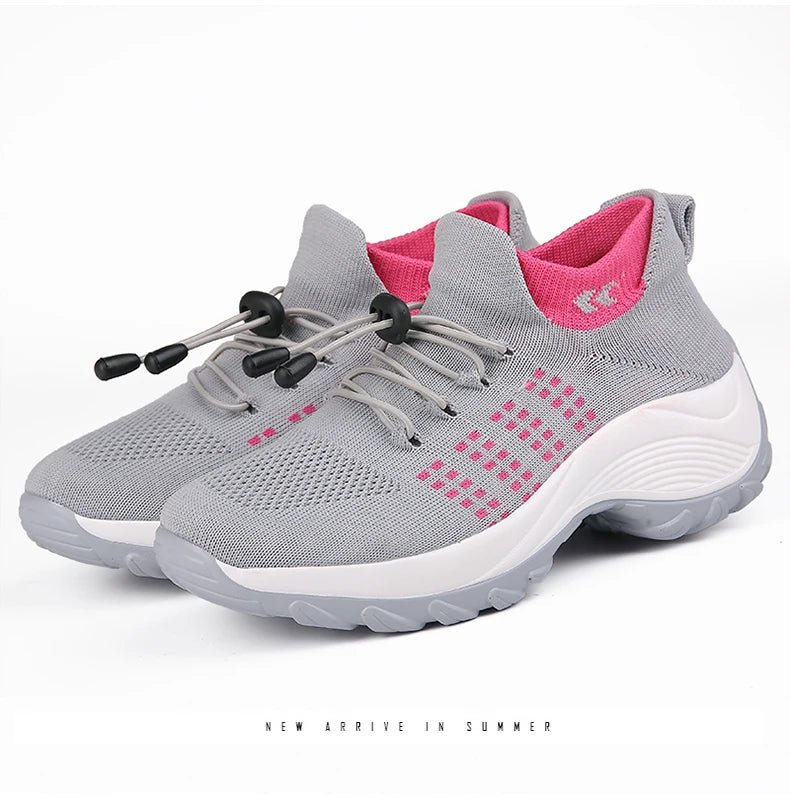 2024 Women Plus Size Shoes Summer Air Mesh Sport Aqua Shoes Outdoor Women's Quick Dry Water Shoes Sneakers Running Shoes 35-45