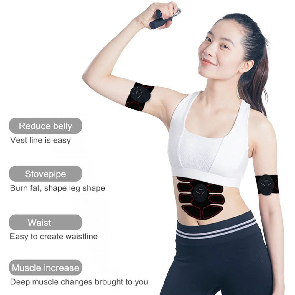 Wireless EMS Abdominal Muscle Stimulator Buttock Hip Trainer Waist Arm Leg Body Smart Slimming Massager Unisex Fitness Equiment