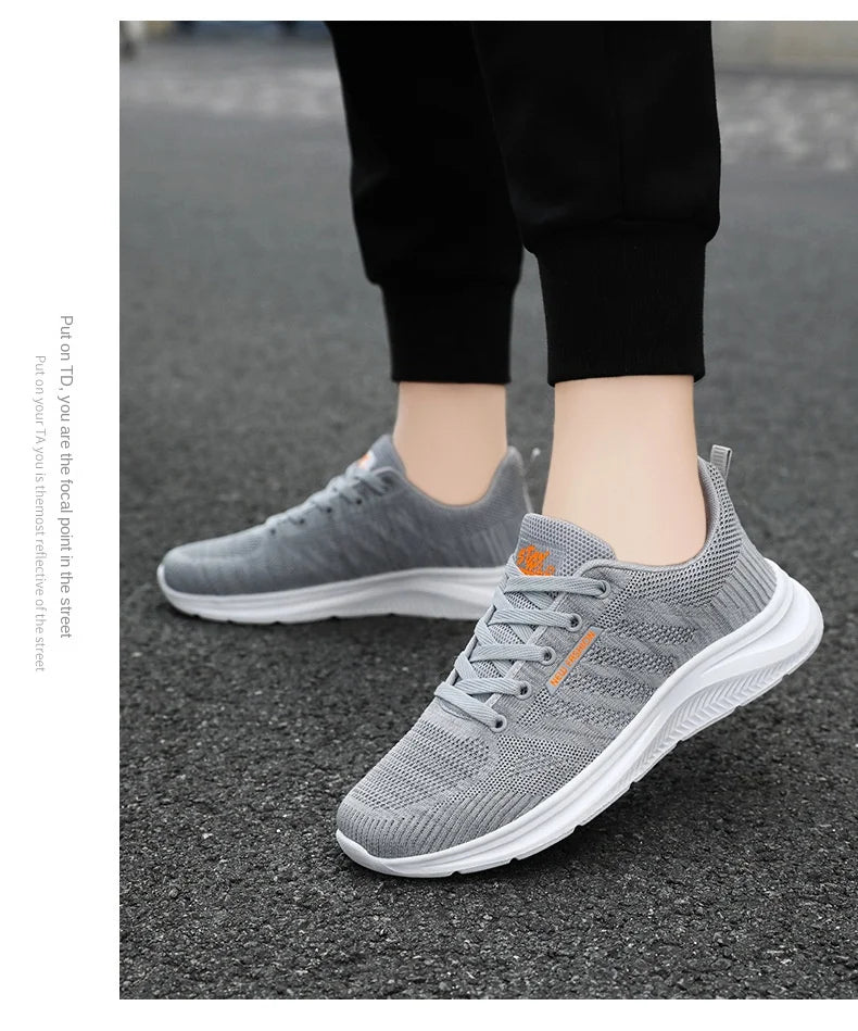 Oulylan New Trendy Casual Men Sports Shoes Summer Lightweight Breathable Mesh Sneakers Outdoor Anti-slip Women Running Footwear