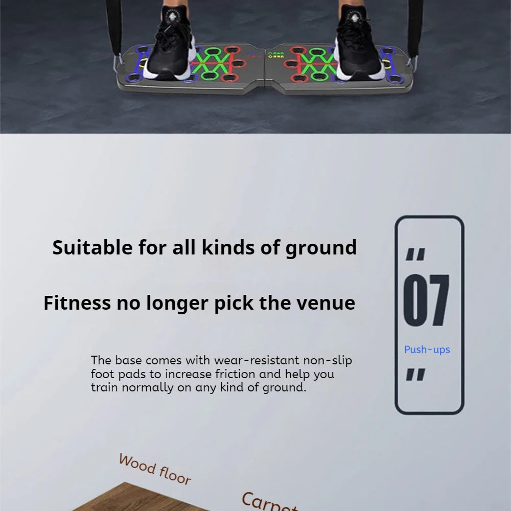 Foldable Multi-Functional Push Up Board Chest  Abs Training Equipment Portable Home Gym Fitness Tool for Men Core Workout