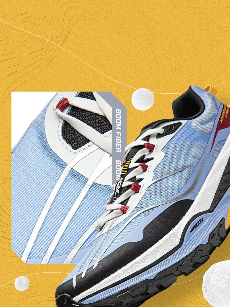 Li-Ning Men DI LU Trail Running Shoes Long Distance BOOM FIBER Cushion Sport Shoes Wearable Anti-Slip Sneakers ARNU003 ARNU009