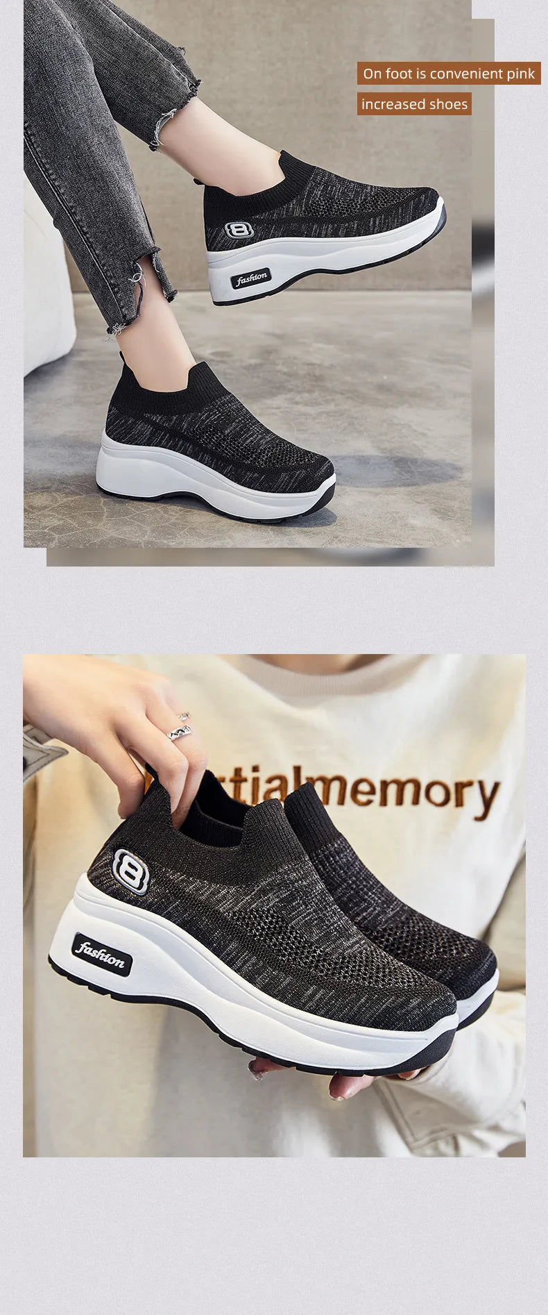 Women's shoes summer new fashion casual shoes increase breathable platform sports shoes women's shoes