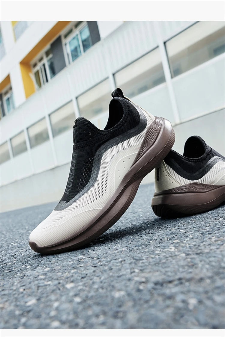 Xtep Soft Tube Running Shoes for Men Comfortable Breathable Slip-on Mesh Wear-Resistant Lightweight Male Sneakers 875219110061