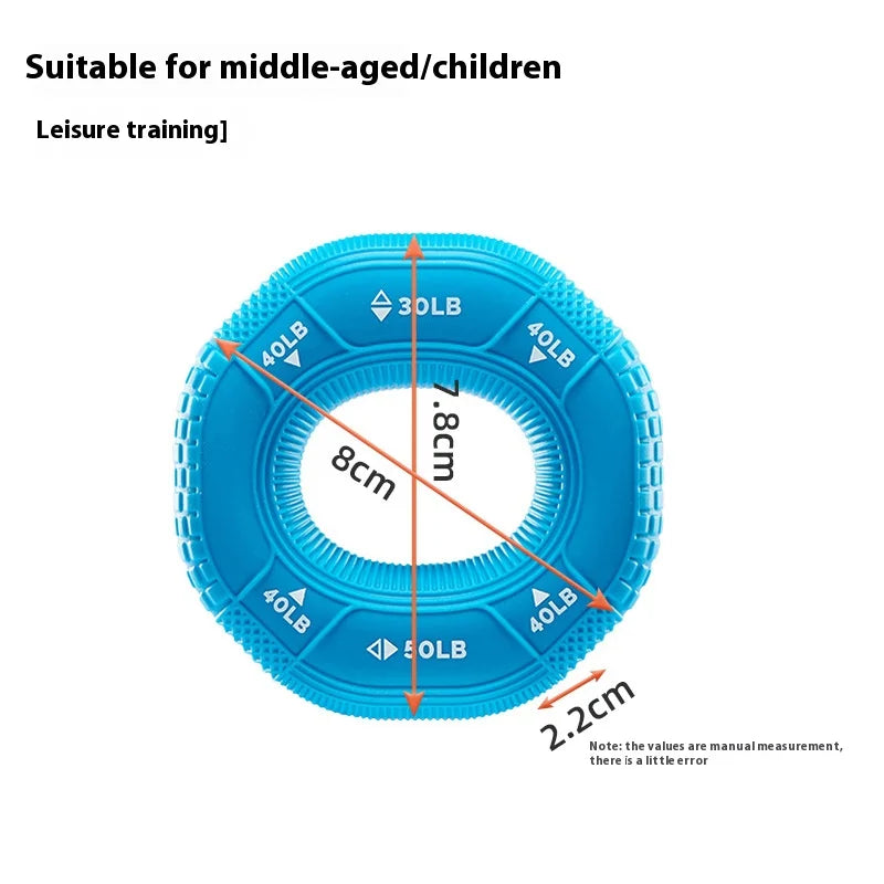 Octagonal Grip Ring 3-Level Resistance Silicone Hand Exerciser for Arm Strength Training Home Gym Fitness Equipment