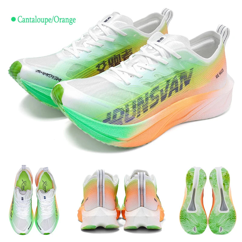 IRUNSVAN HEAT 2.0 Carbon Plate Sneakers Marathon Racing Professional Running Shoes Men Athletic Training Sport Shoes