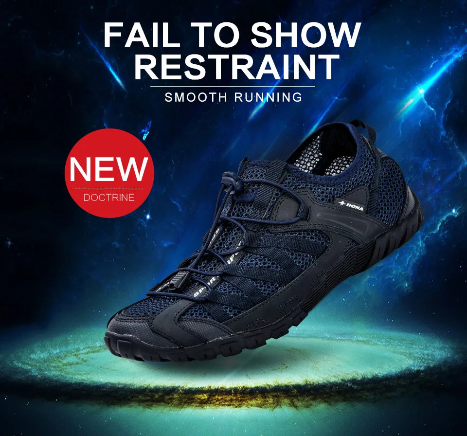 BONA 2023 New Popular Style Men Running Shoes Lace Up Athletic Shoes Outdoor Walkng jogging Sneakers Comfortable Mesh shoes