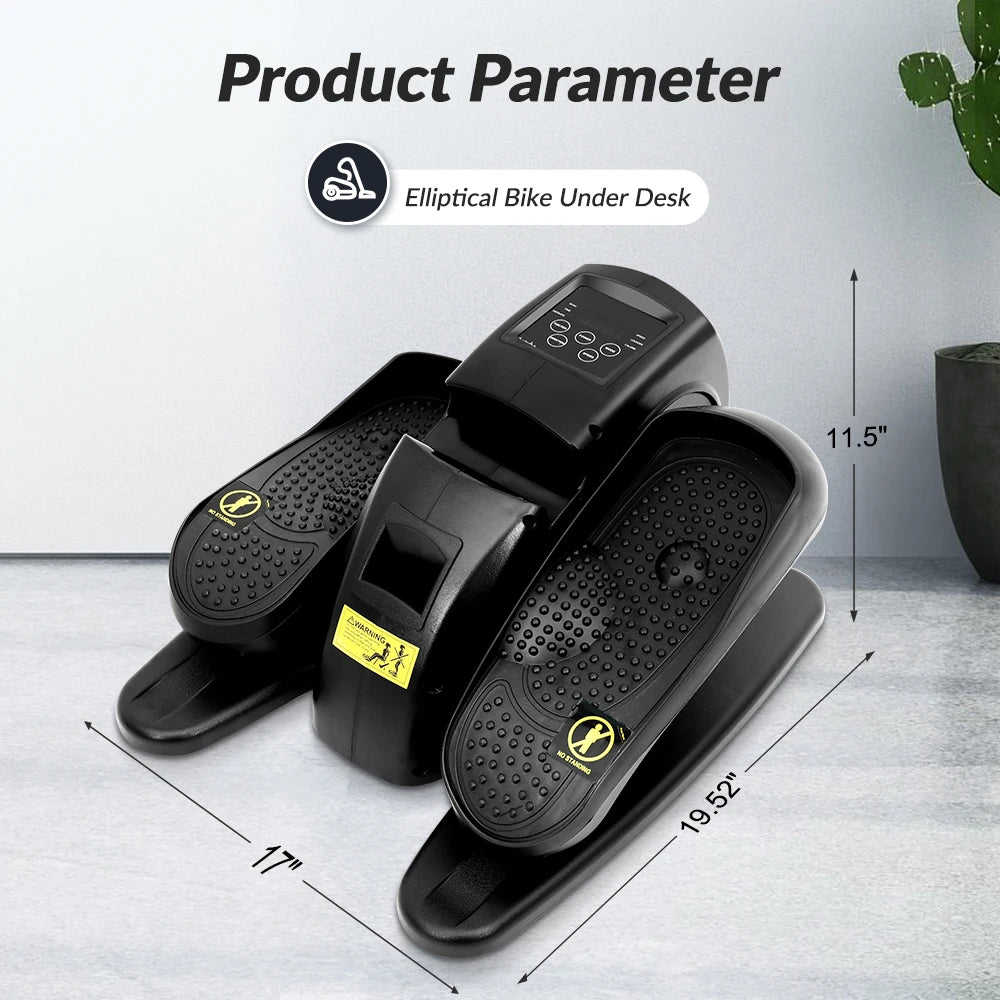 Electric Elliptical Machine Under Desk Pedal Exerciser Leg Home Fitness Small Multi-functional Silent Mini Trainer Portable