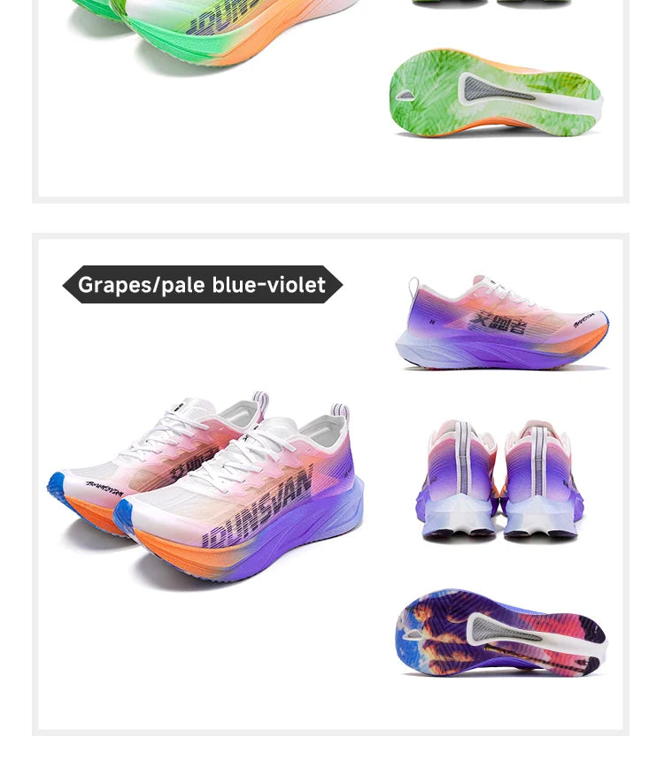 IRUNSVAN HEAT 2.0 Carbon Plate Sneakers Marathon Racing Professional Running Shoes Men Athletic Training Sport Shoes