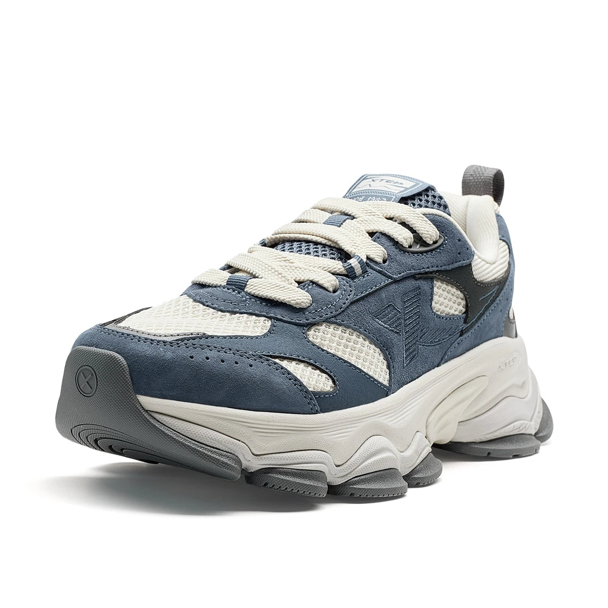 Xtep Chinoiserie Casual Shoes For Men 2025 Spring Vintage Thick Sole Fashion Sports Shoes Wear-Resistant  Sneakers 875119320001