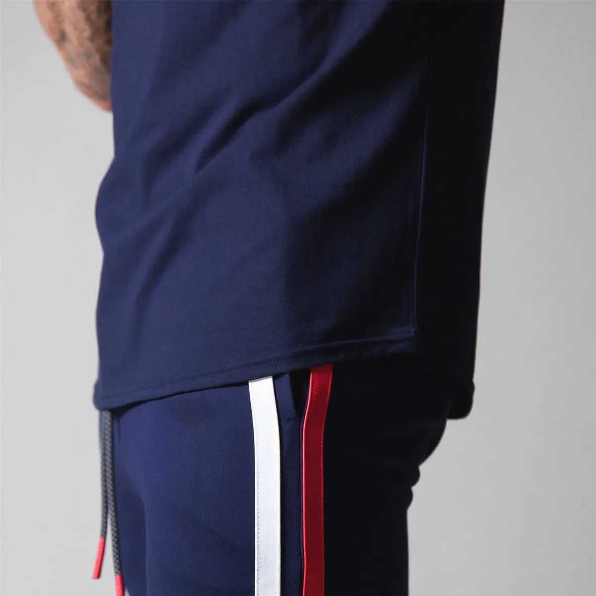 Red Men’s Gym T-Shirt – Short Sleeve, Cotton