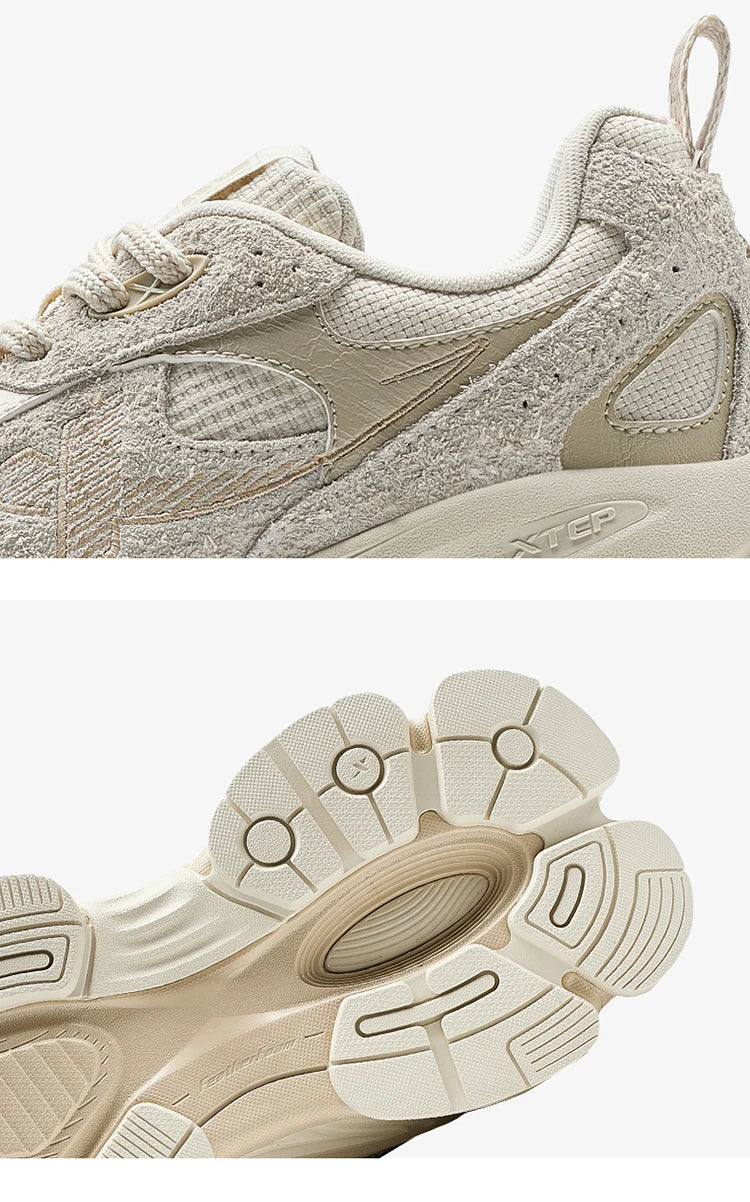 Xtep Chinoiserie Casual Shoes For Men 2025 Spring Vintage Thick Sole Fashion Sports Shoes Wear-Resistant  Sneakers 875119320001