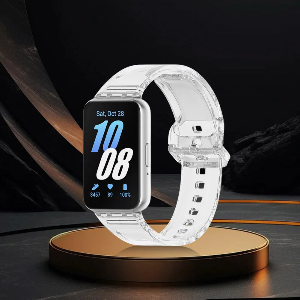 Photochromic Sport Strap Sport Watchband Adjustable TPU Sport Wrist Band Sweatproof Comfortable for Samsung Galaxy Fit 3 SM-R390