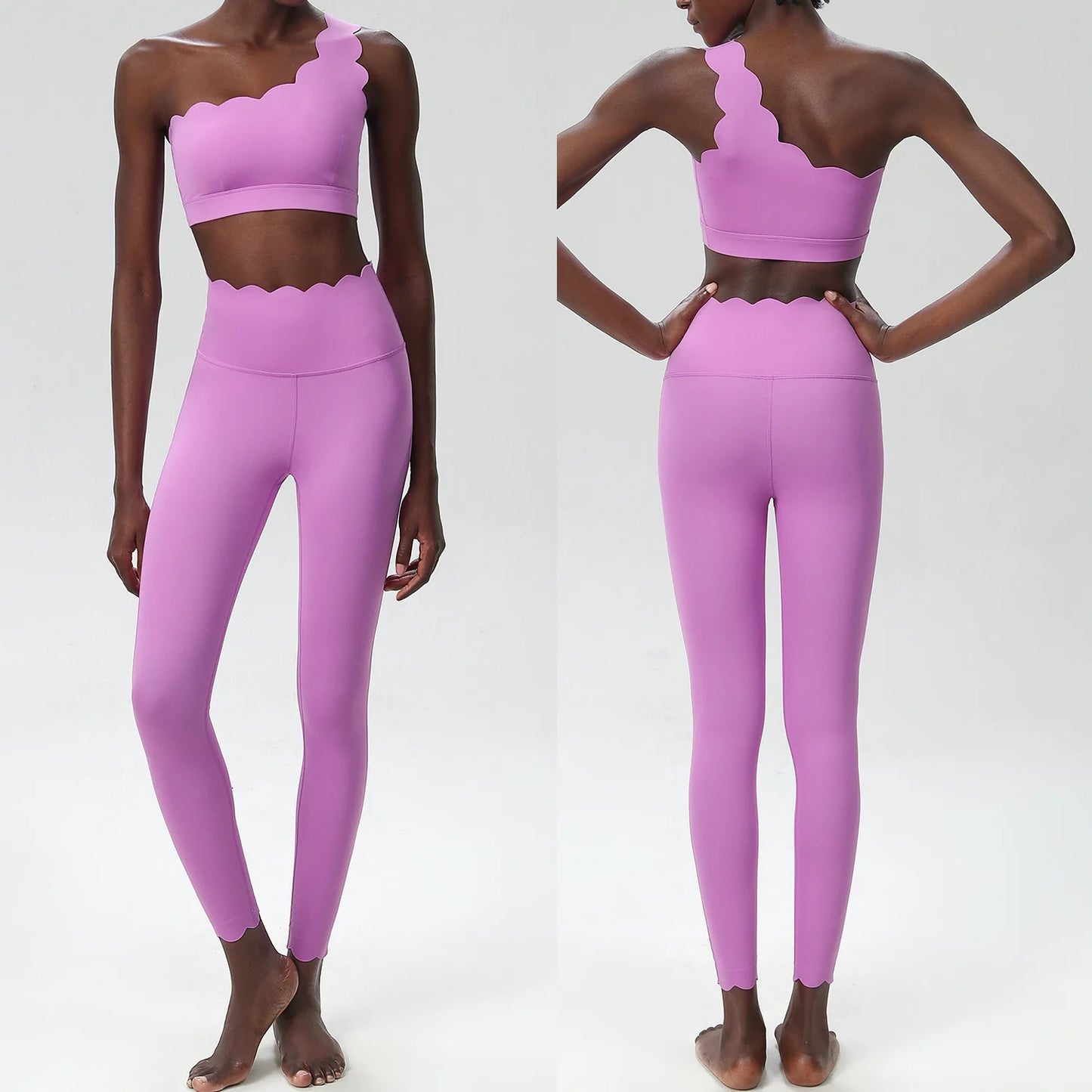 Women Two Pieces Fitness Yoga Set Buttery Soft Running Gym Suit Breathable Quick Dry Sportswear Female Strwetchy Workout Clothes