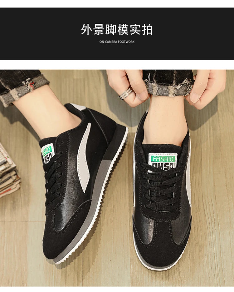 Hot sale Blue Mens Fashion Sneakers Classic Leather Sport Shoes For Men Trainers Designer Athletic Sneakers Male Running Shoes