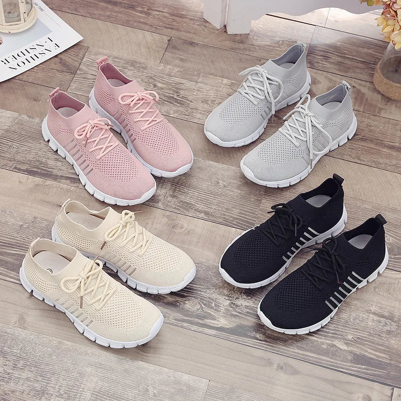 New Fashion Women's Shoes Platform Mesh Sneakers Lightweight Breathable Casual Shoes Women's Shoes on Offer