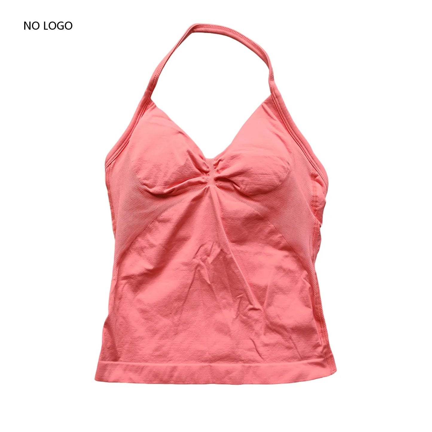 ARFTE Longline Strappy Gym Top Backless Gym Clothes Women Scrunch Built-in Bra With Removable Cups Yoga Tank Tops
