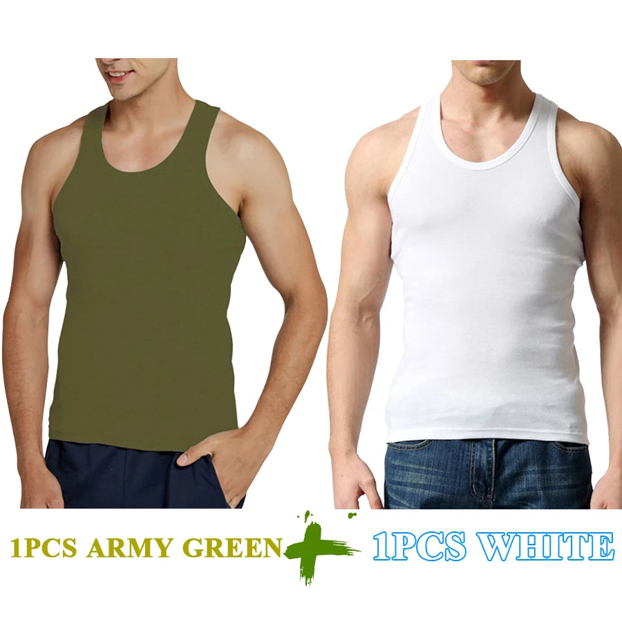 Men’s Cotton Tank Top – Sleeveless Gym Vest