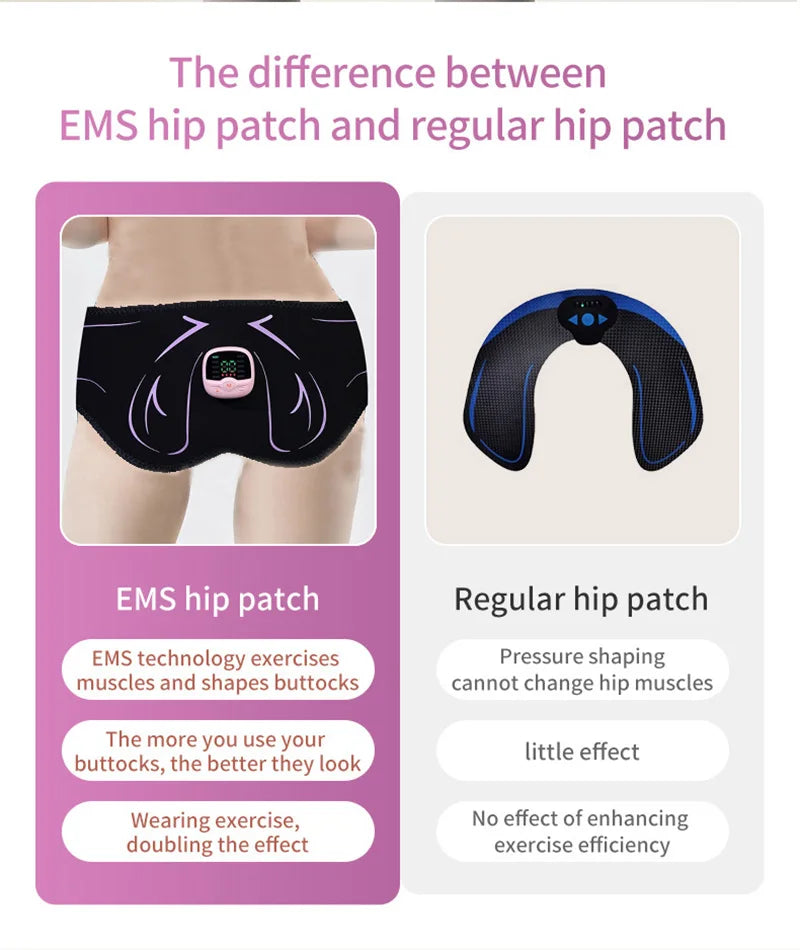 Electric Hips Trainer EMS Butt Muscle Stimulator USB Rechargable Buttocks Lifting Muscle Toner For Fitness Weight Loss Fat Burn