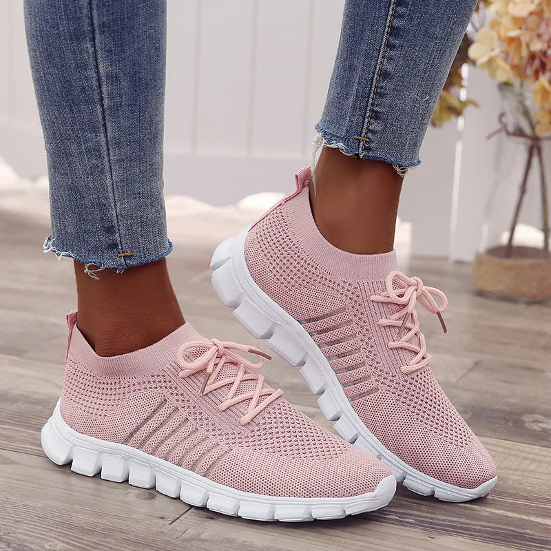 New Fashion Women's Shoes Platform Mesh Sneakers Lightweight Breathable Casual Shoes Women's Shoes on Offer