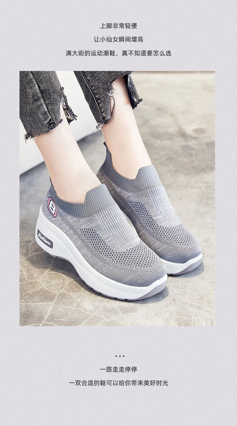 Women's shoes summer new fashion casual shoes increase breathable platform sports shoes women's shoes