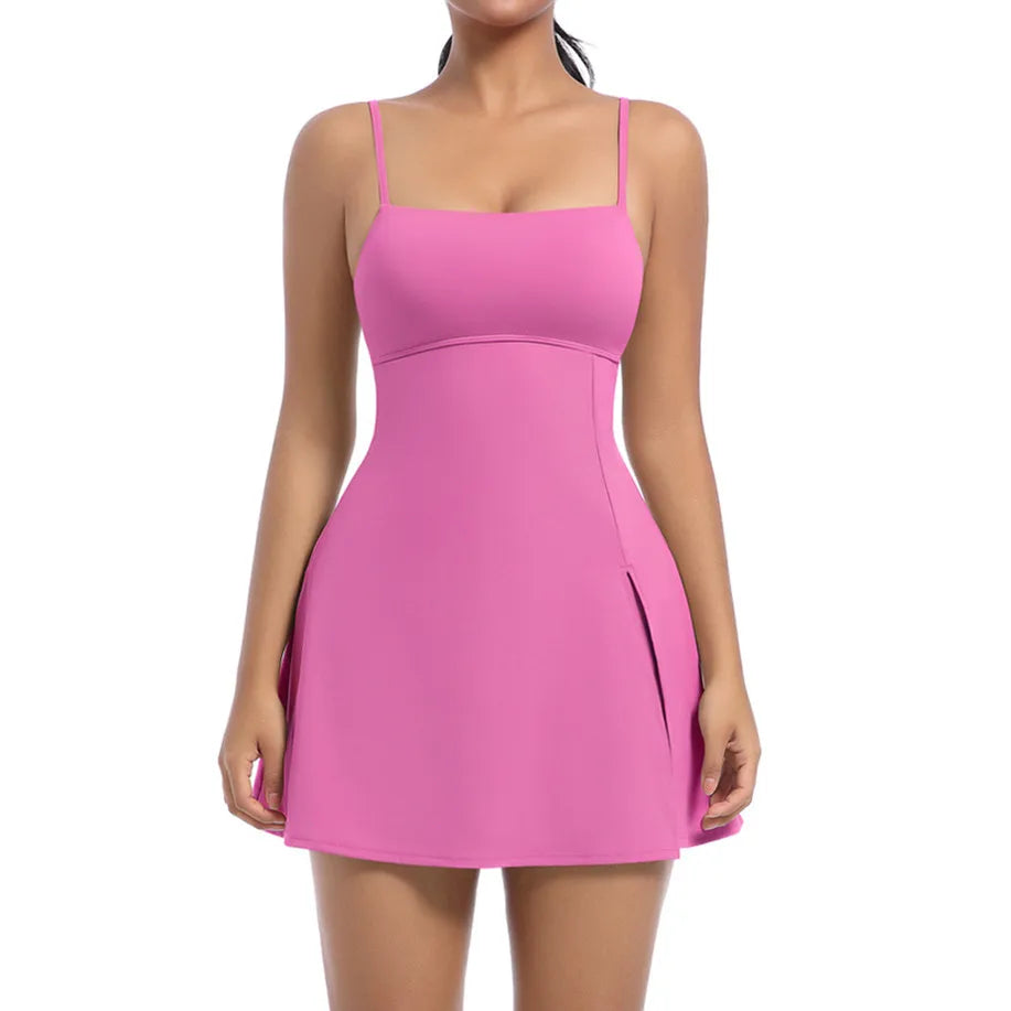 XL Pad Bodysuit Women Anti Shorts Yoga Set Gym Running One Piece Jumpsuit Tennis Skirt Workout Tracksuit Dance Fitness Bodysuit