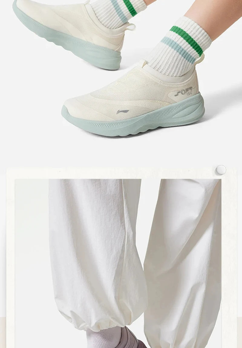 Li-Ning Women SOFT GO 2 Slip-on Casual Walking Shoes COMFOAM Breathable Flexible LiNing Comfortable Sports Sneakers AGLV006