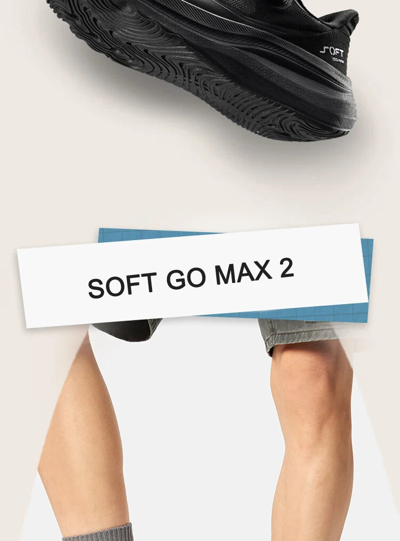 Li-Ning Men Women SOFT GO MAX 2 Walking Shoes COMFOAM Slip-on Thick Heel LiNing Unisex Sports Stylish Casual Shoes AGLV001