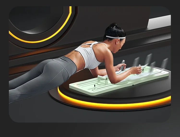 5 in 1 pilates board push up LED display Automatic Rebound Multi Pilates Reformer Set folding Fitness Exercise Equipment