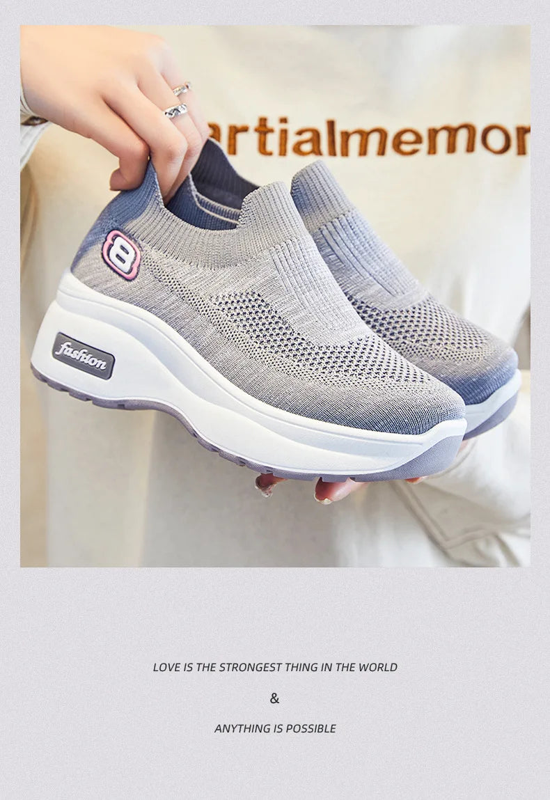 Women's shoes summer new fashion casual shoes increase breathable platform sports shoes women's shoes