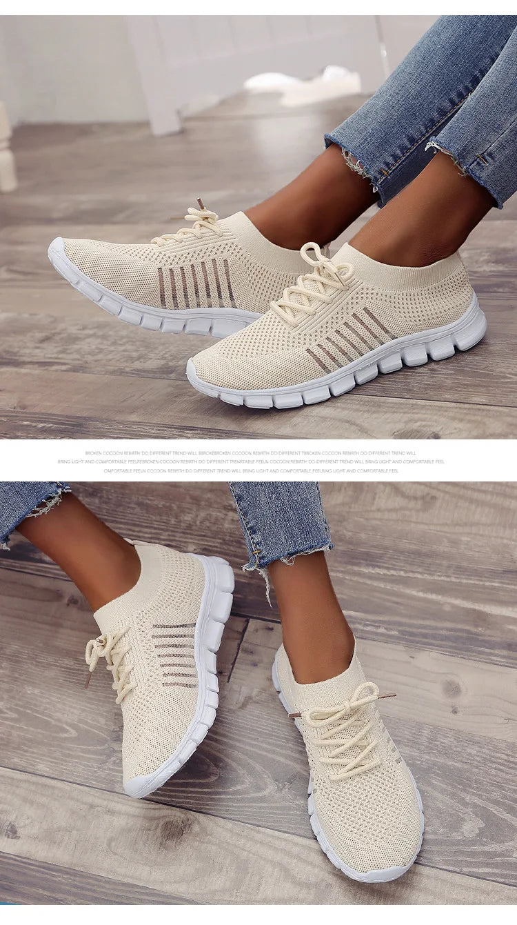 New Fashion Women's Shoes Platform Mesh Sneakers Lightweight Breathable Casual Shoes Women's Shoes on Offer
