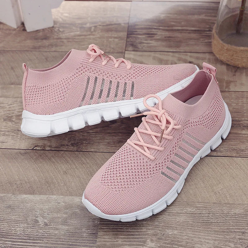 New Fashion Women's Shoes Platform Mesh Sneakers Lightweight Breathable Casual Shoes Women's Shoes on Offer