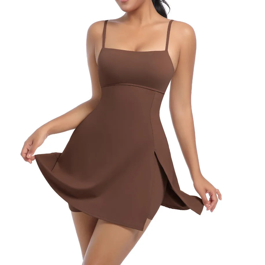 XL Pad Bodysuit Women Anti Shorts Yoga Set Gym Running One Piece Jumpsuit Tennis Skirt Workout Tracksuit Dance Fitness Bodysuit