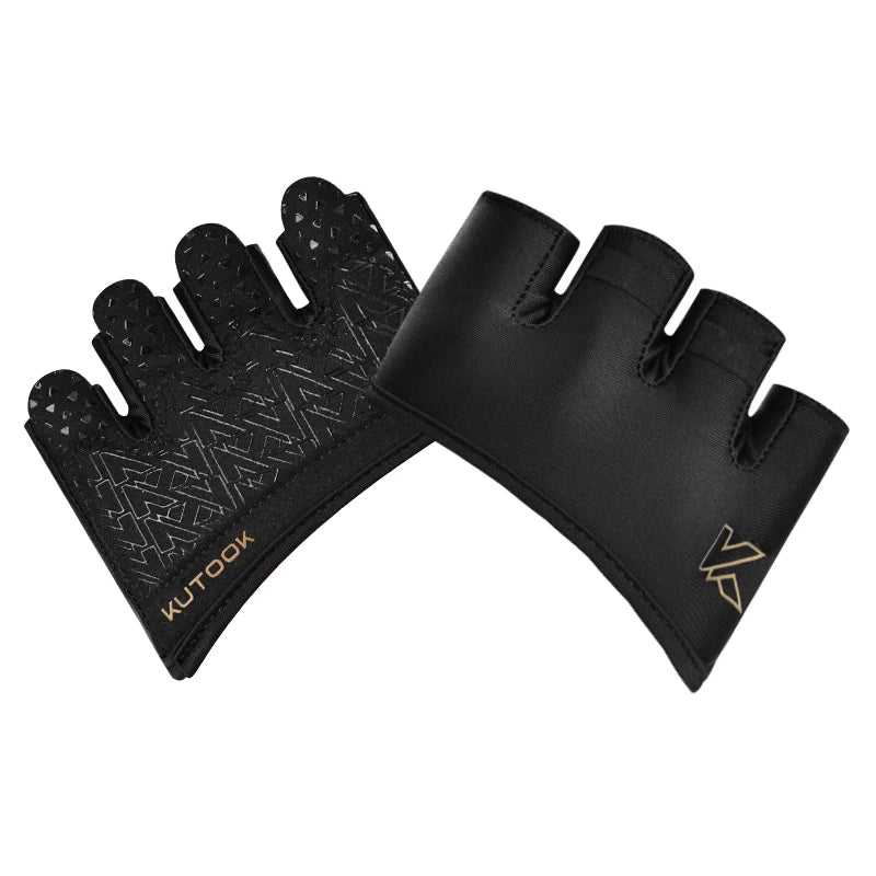 KUTOOK Gym Fitness Half Finger Gloves Men Women for Crossfit Workout Glove Power Weight Lifting Bodybuilding Hand Protector