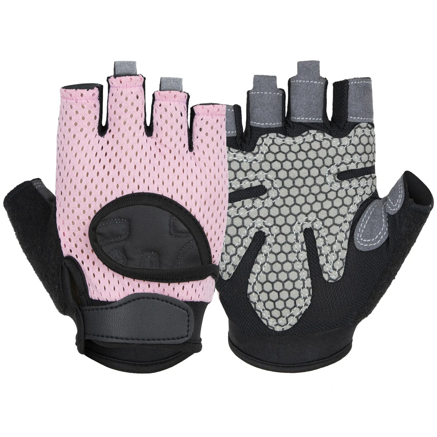 Anti Slip Shock Breathable Half Finger Gloves Breathable Cycling Gloves Fitness Gym Bodybuilding Crossfit Exercise Sports Gloves